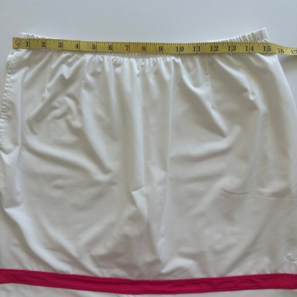 Nike Golf Skort Dri Fit Active Tennis Golf Pickleball Pockets White Womens Large - Picture 11 of 12